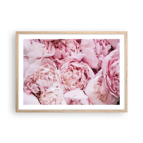 Poster în ramă de stejar deschis - Îmbrățișate și parfumate - 70x50 cm