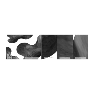 Mostră tapet autocolant Deluxe Sticker - Calea Lactee - Abstracția, Bucată, alb-negru - 100x30 cm
