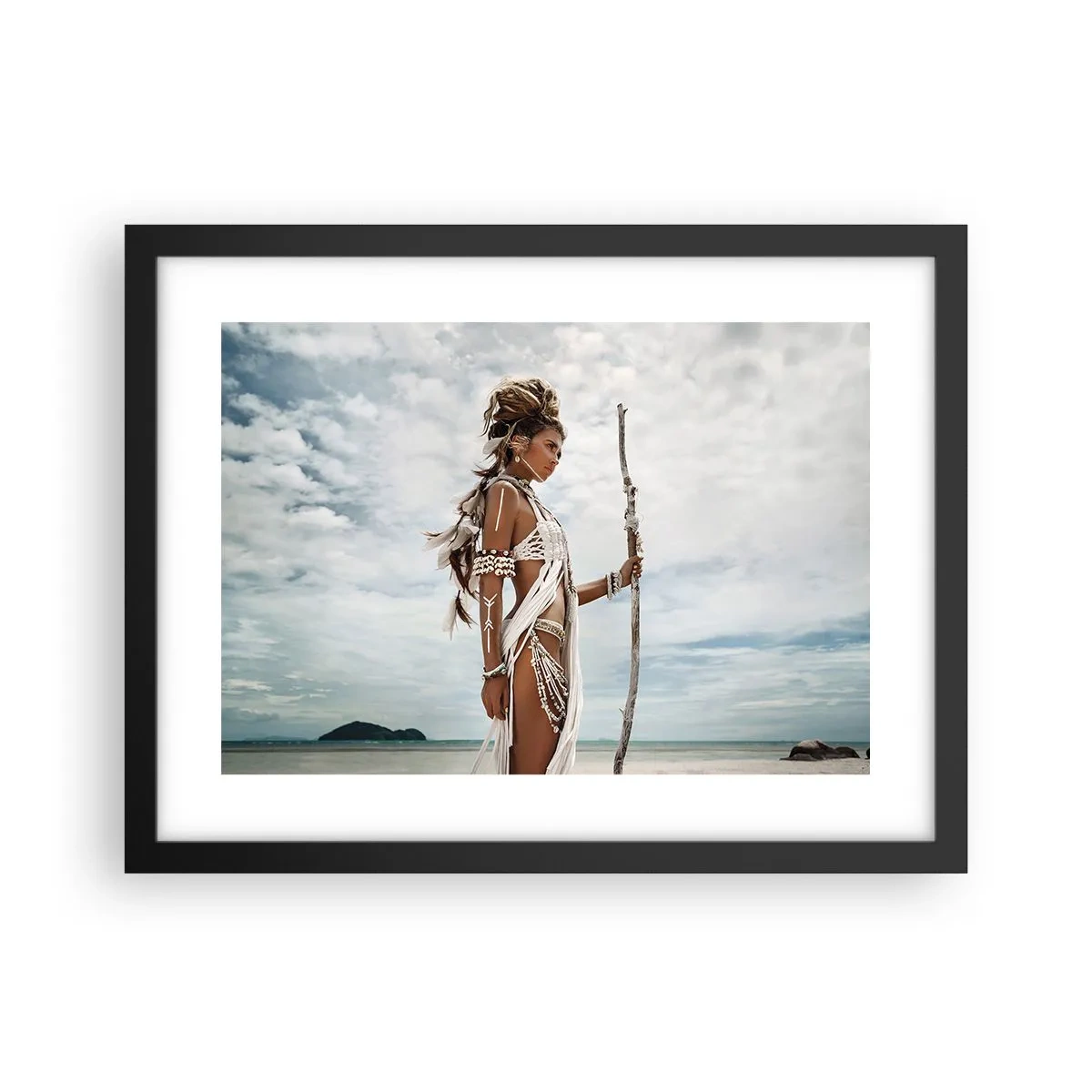 Poster în ramă neagră - Regina tropicelor - 40x30 cm