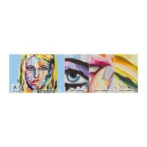 Mostră tapet Premium Canvas - Privește-o drept în ochi - Femeie, Portretul unei femei, Fată - 100x30 cm