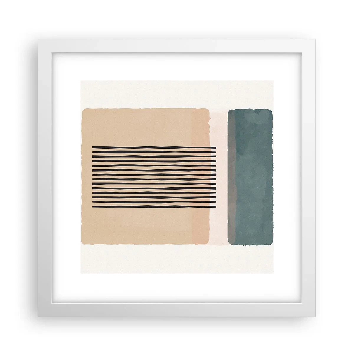 Poster în ramă albă - Totul este în regulă - 30x30 cm