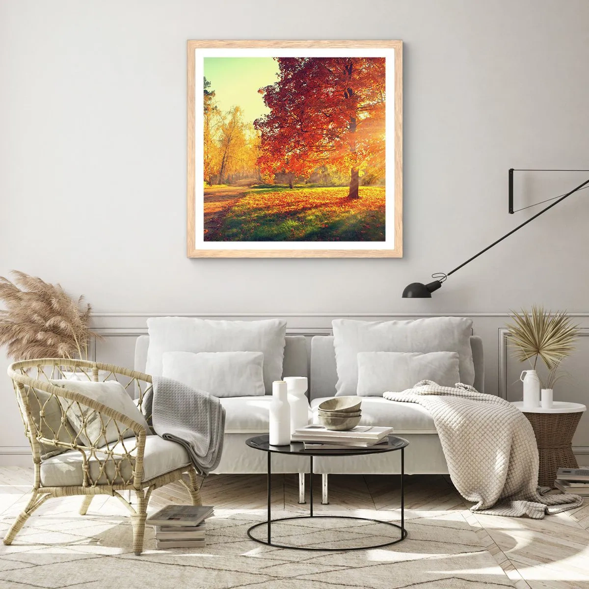 Poster în ramă de stejar deschis - Roșcatul este frumos - 50x50 cm