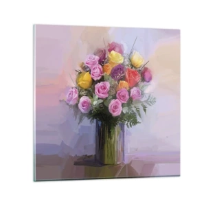 Tablou pe sticlă - Frumusețe reținută - 50x50 cm