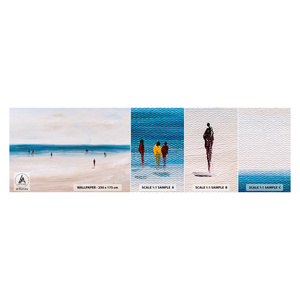 Mostră tapet Premium Sand - Nevoia naturală - plajă, oameni, Minimalism - 100x30 cm