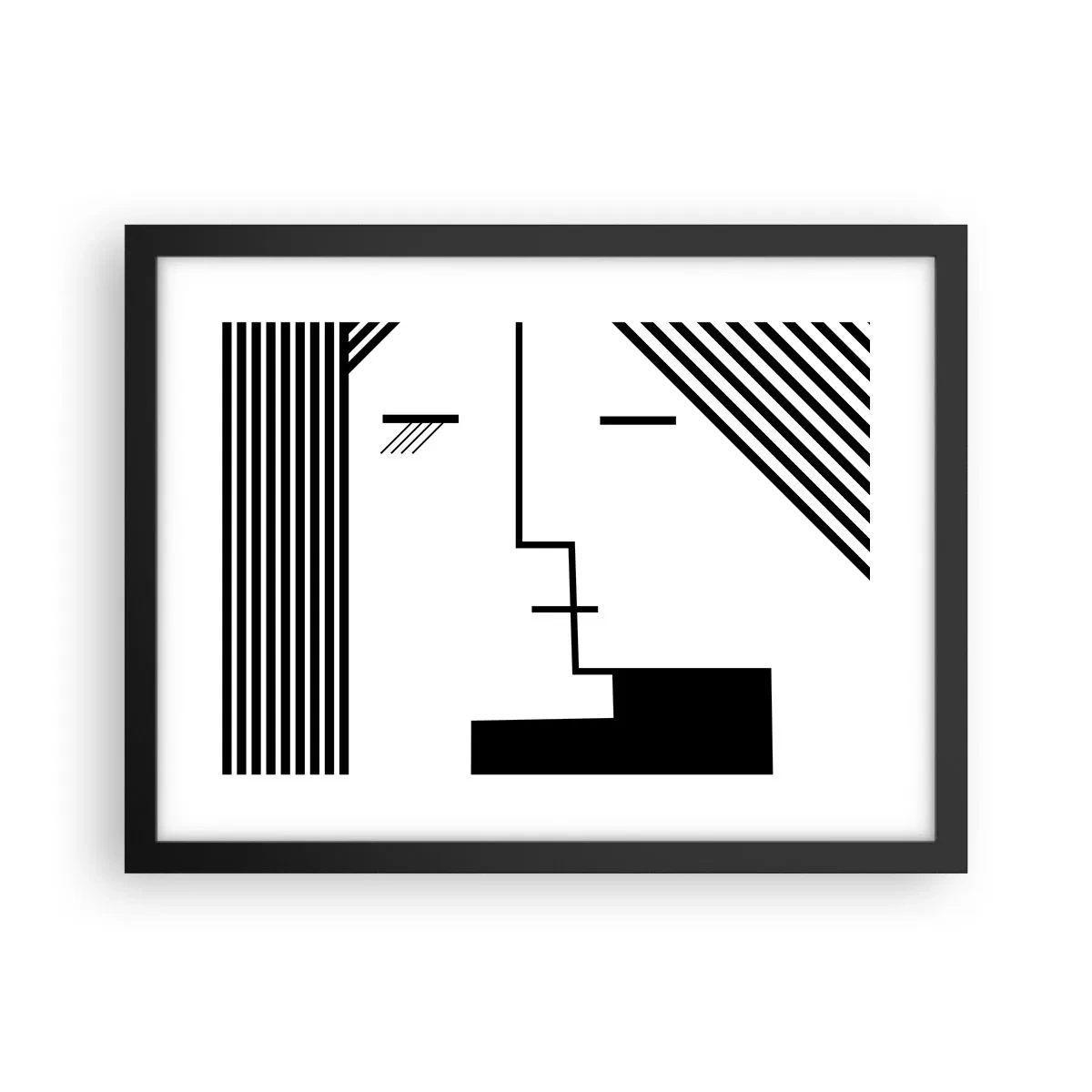 Poster în ramă neagră - Doar un sărut - 40x30 cm