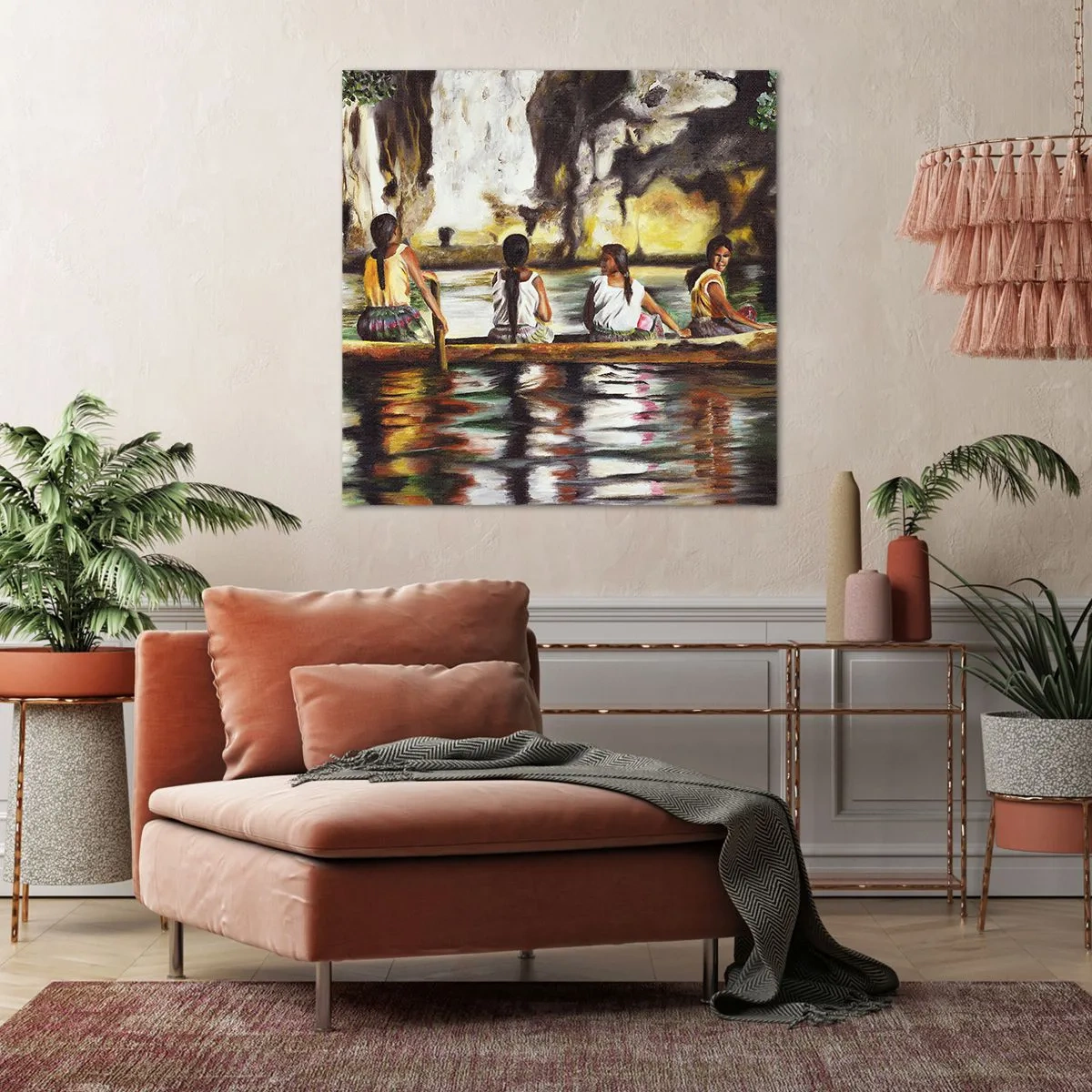 Tablou pe pânză - Într-un paradis polinezian - 70x70 cm