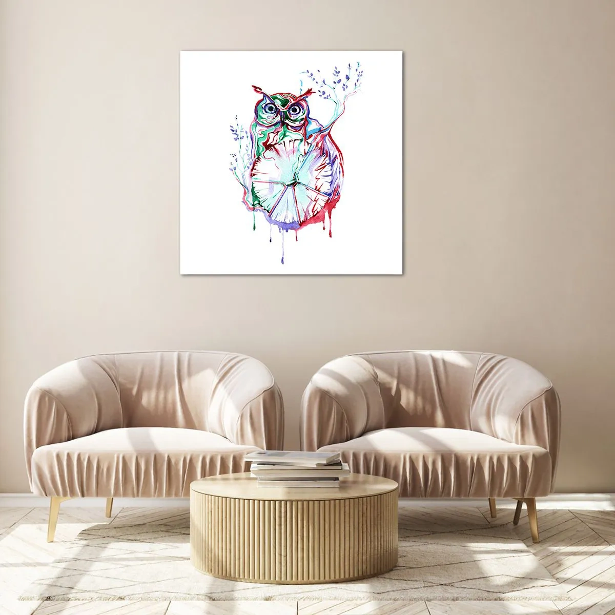 Tablou pe sticlă - Deșteaptă prin natura - 40x40 cm