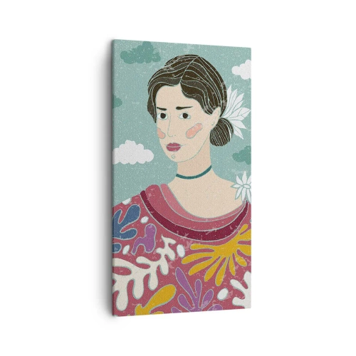 Tablou pe pânză - Cu melancolie în privire - 45x80 cm