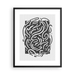 Poster în ramă neagră - Abstracție: dansul bucuriei - 40x50 cm