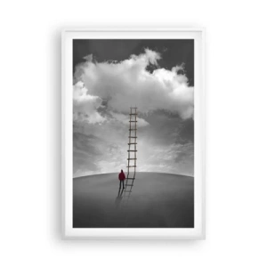 Poster în ramă albă - Orice este posibil - 61x91 cm