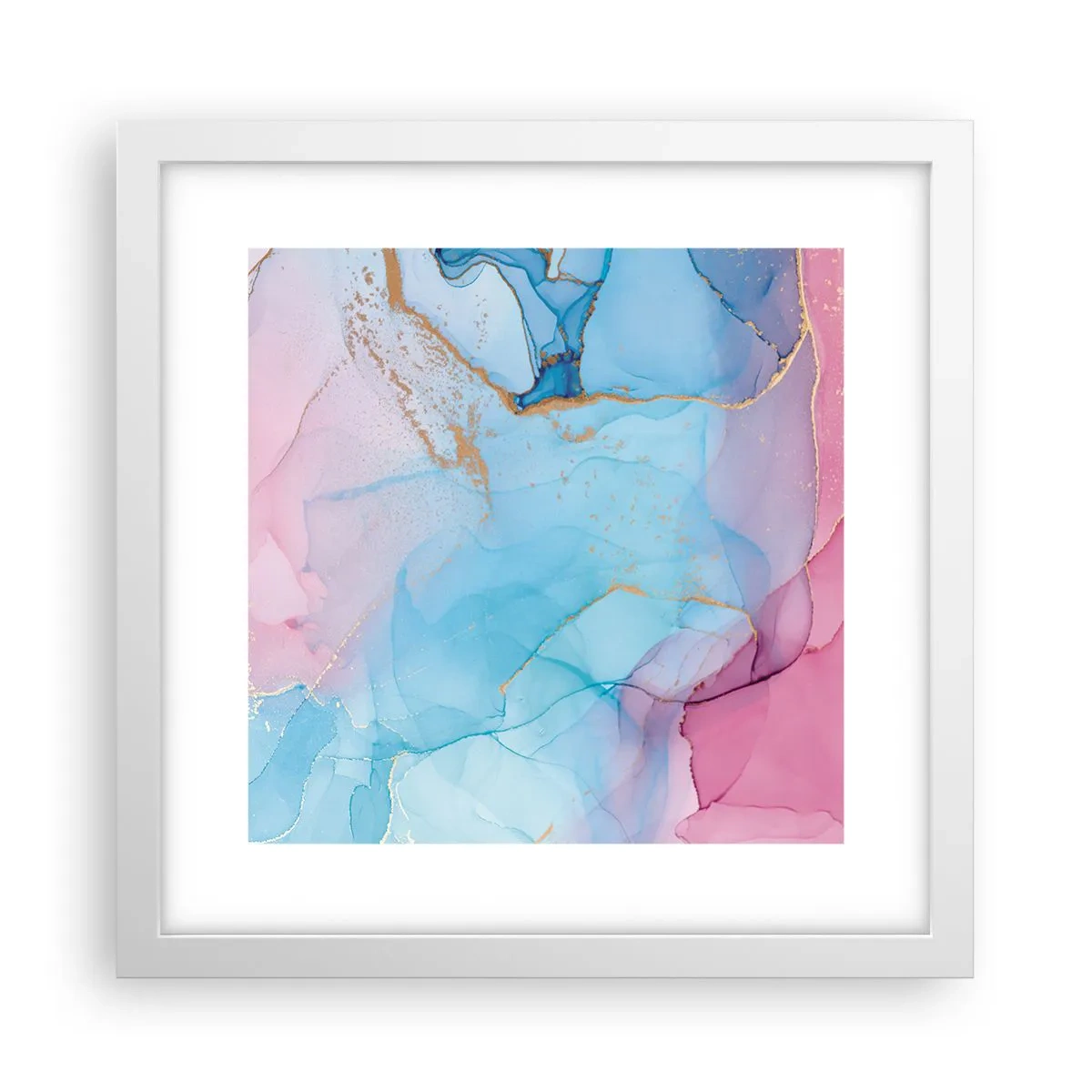 Poster în ramă albă - Întâlnire și întrepătrundere - 30x30 cm