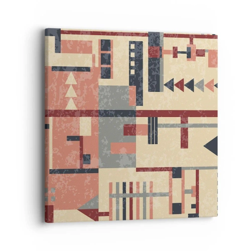 Tablou pe pânză - Combinație de verticale și orizontale - 40x40 cm