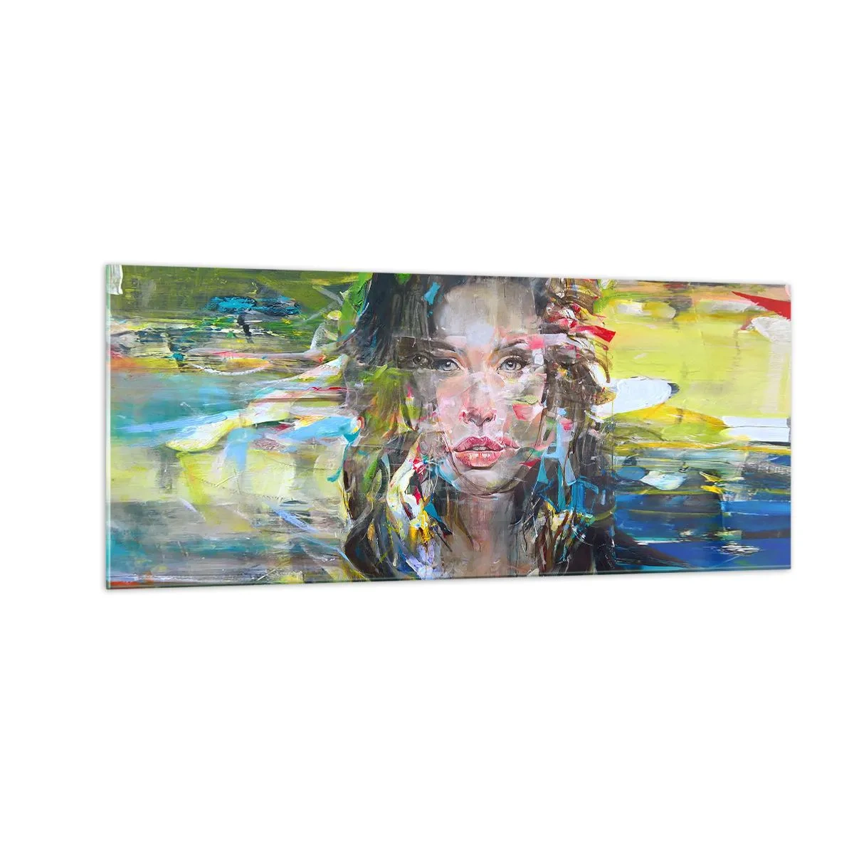 Tablou pe sticlă - În spatele cortinei de aer - 100x40 cm