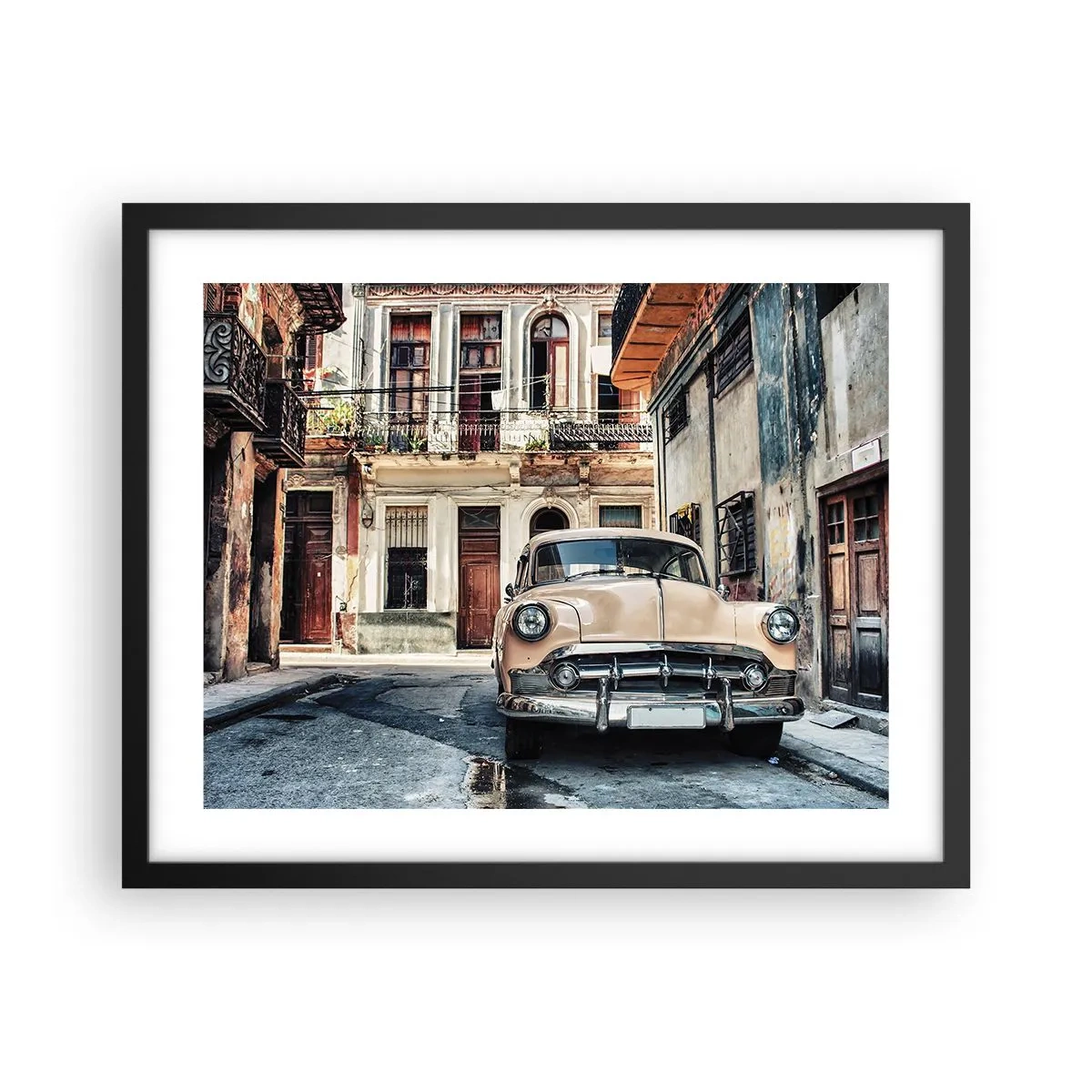 Poster în ramă neagră - O siestă în Havana - 50x40 cm