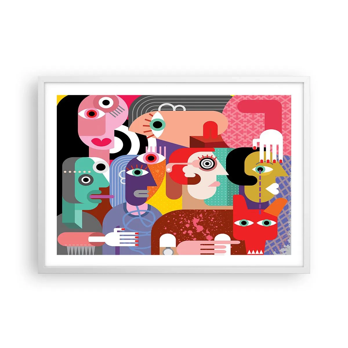 Poster în ramă albă - Am venit de la domnul Picasso - 70x50 cm