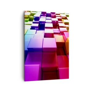 Tablou pe pânză - Op-art împreună ca o echipă - 50x70 cm