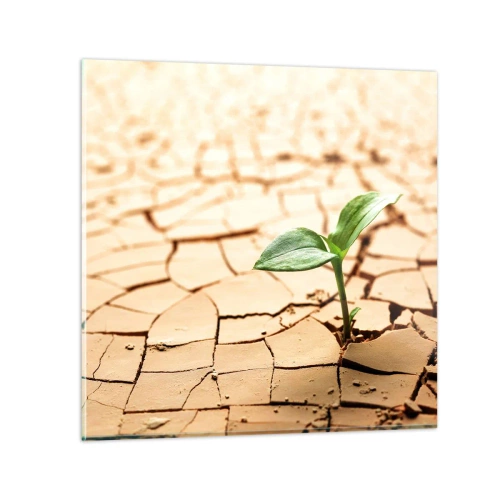 Tablou pe sticlă - Forța irepresibilă a vieții - 60x60 cm