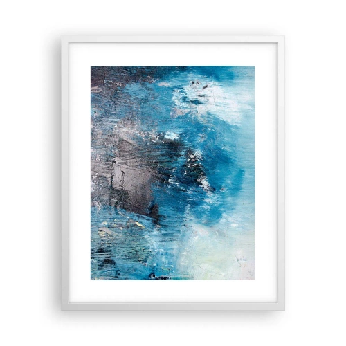 Poster în ramă albă - Rapsodie albastră - 40x50 cm