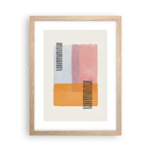 Poster în ramă de stejar deschis - Din colț în colț - 30x40 cm