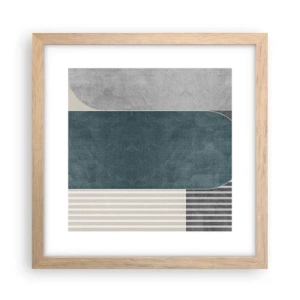 Poster în ramă de stejar deschis - Compoziție de nivel - 30x30 cm