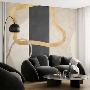 Tapet Autoadeziv Deluxe Sticker - Forme înbuclite - Art Deco, Minimalism, Abstracţionism - 500x350 cm