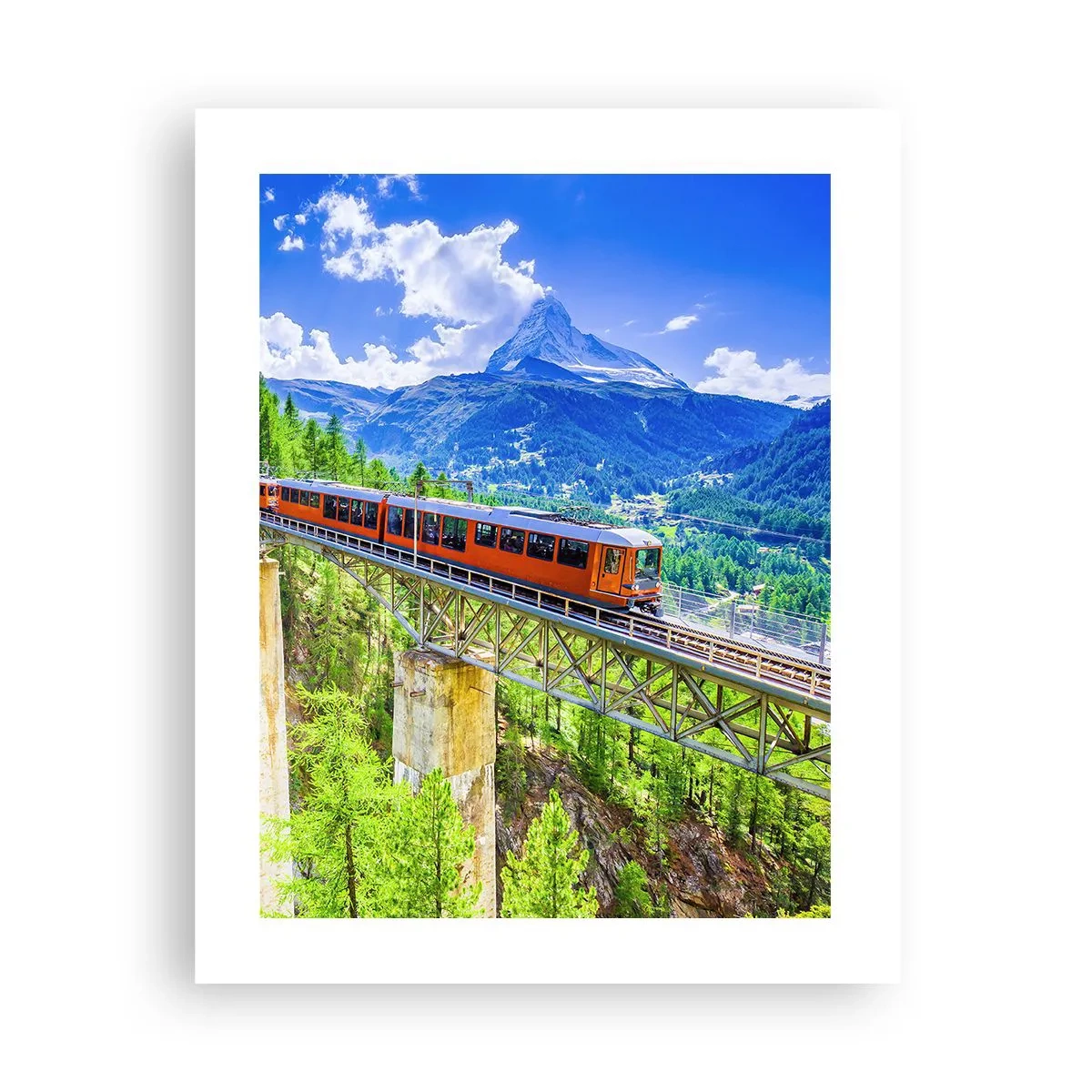 Poster - Calea ferată din Alpi - 40x50 cm