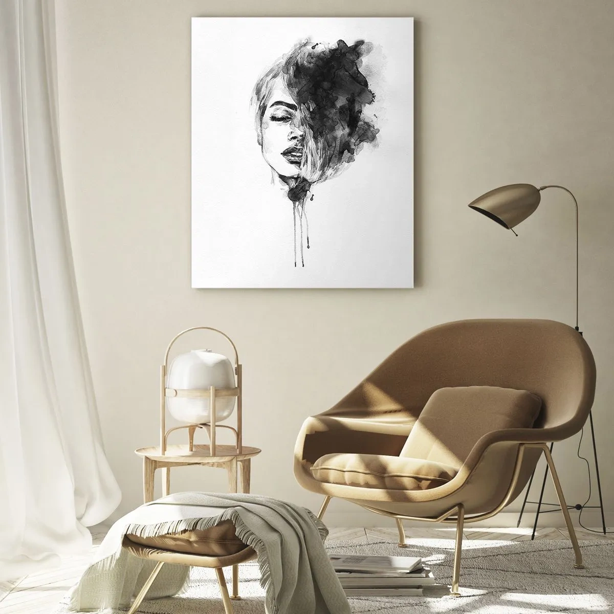 Tablou pe sticlă - La ce visează frumoasa - 50x70 cm