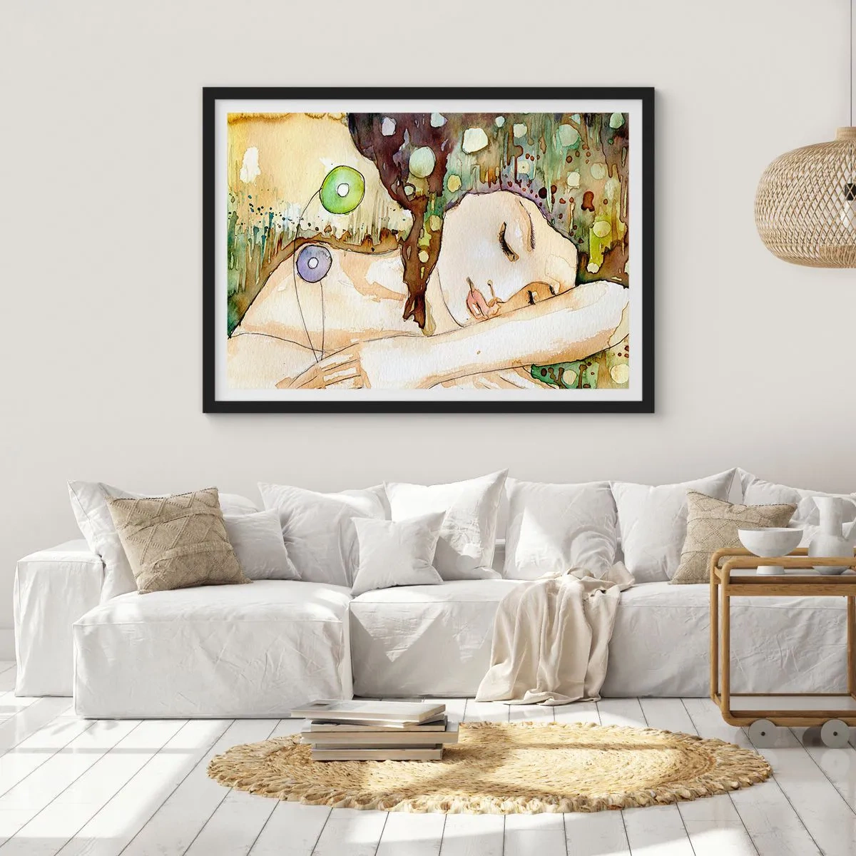 Poster în ramă neagră - Visul violet smarald - 91x61 cm
