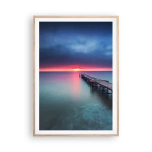 Poster în ramă de stejar deschis - Între cer și pământ - 70x100 cm