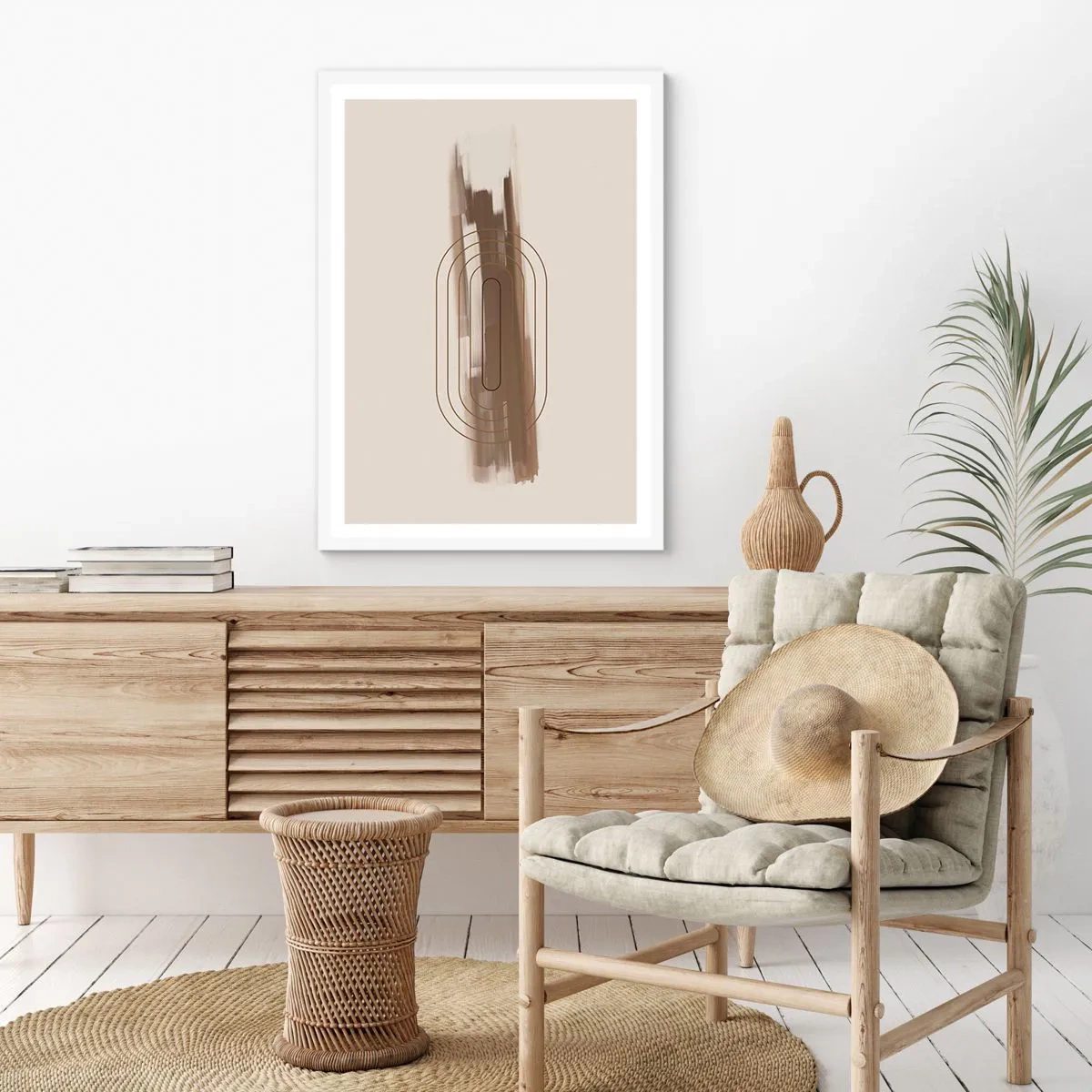 Poster în ramă albă - O adiere de gri - 61x91 cm