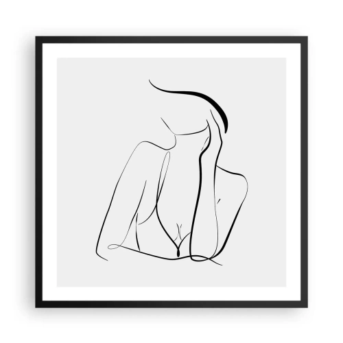 Poster în ramă neagră - Pe valul unui vis - 60x60 cm