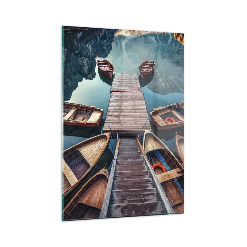 Tablou pe sticlă - Așteptând în port - 50x70 cm