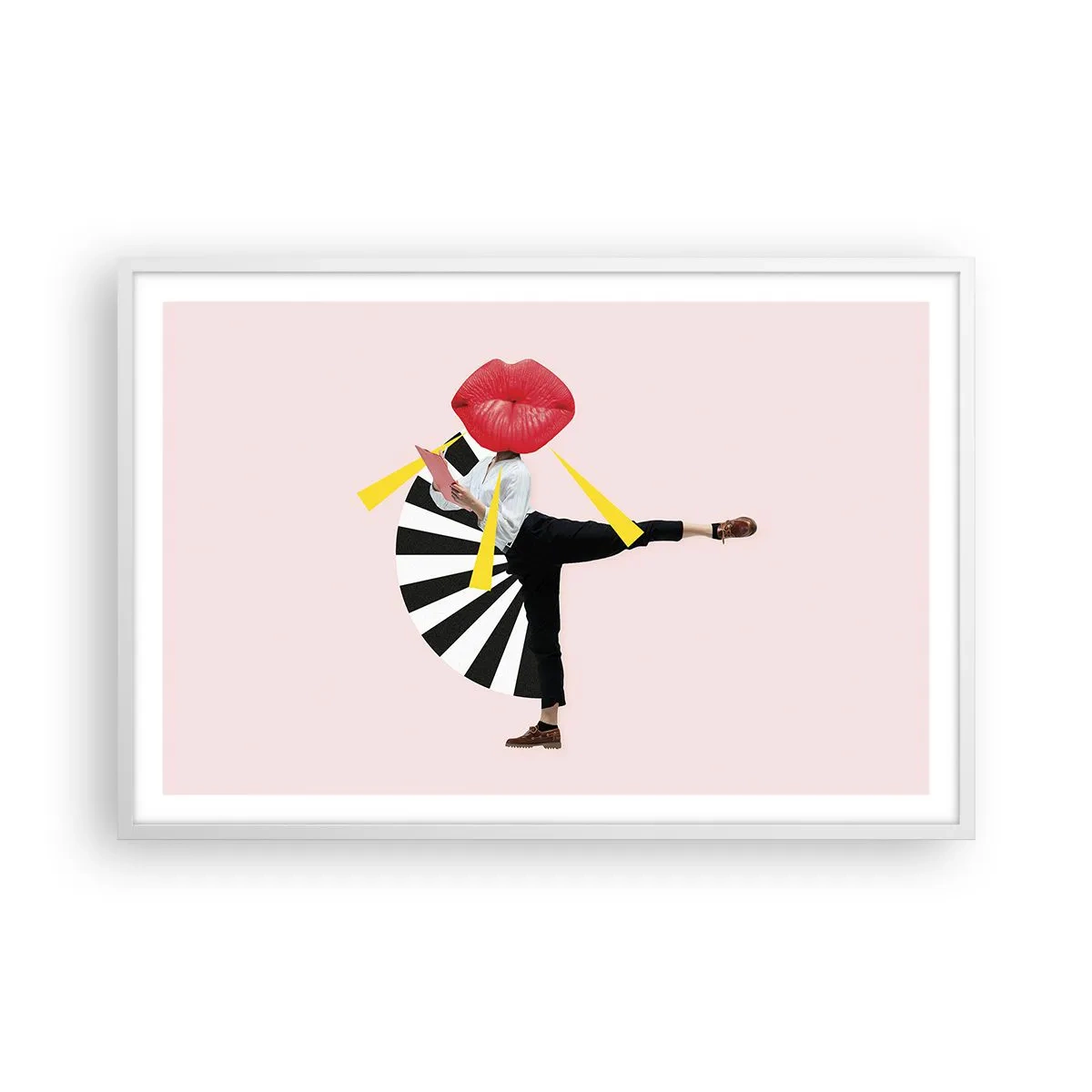 Poster în ramă albă - Artă pop suprarealistă - 91x61 cm