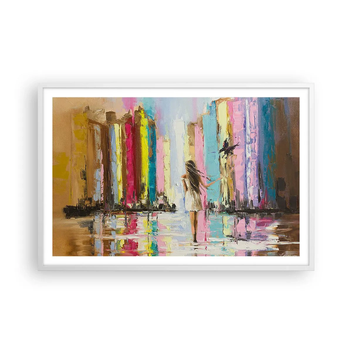 Poster în ramă albă - Urmați-mă - 91x61 cm