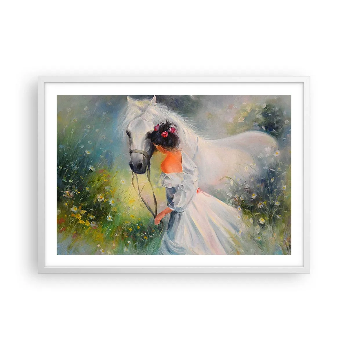 Poster în ramă albă - Ca dintr-un vis frumos - 70x50 cm