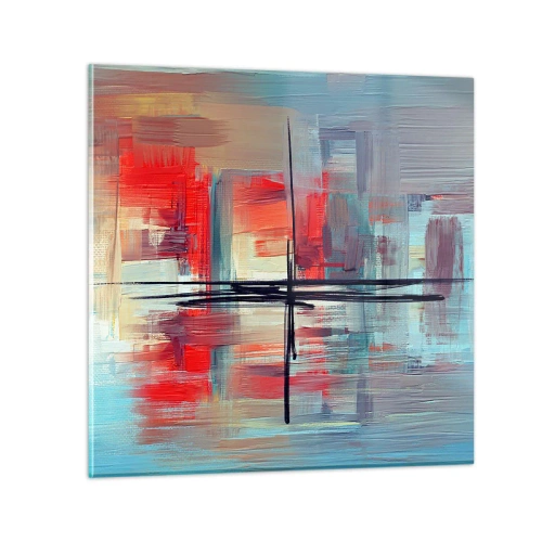Tablou pe sticlă - Peisaj dintr-o dimensiune necunoscută - 30x30 cm