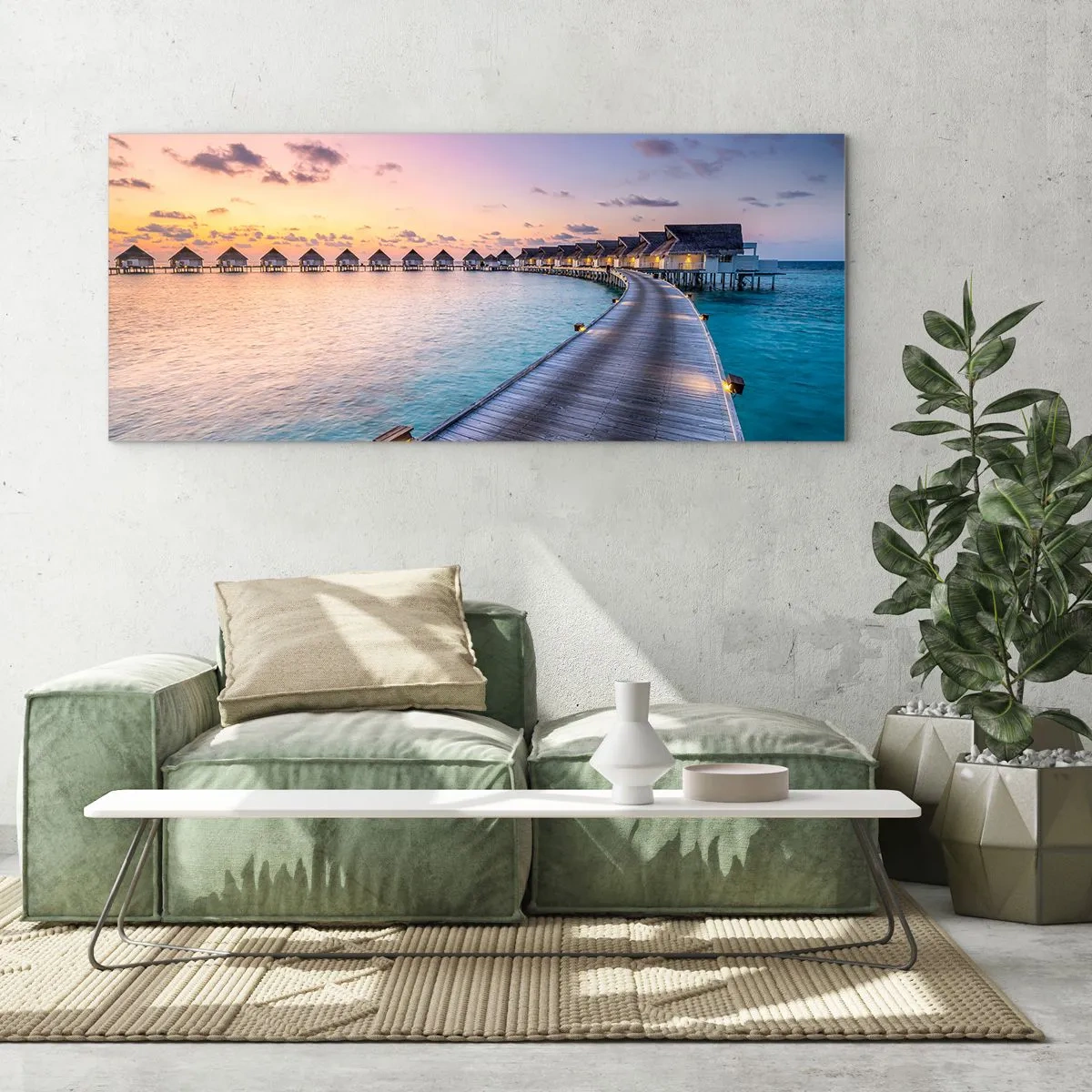 Tablou pe sticlă - Vacanță - înapoi la sursă - 120x50 cm
