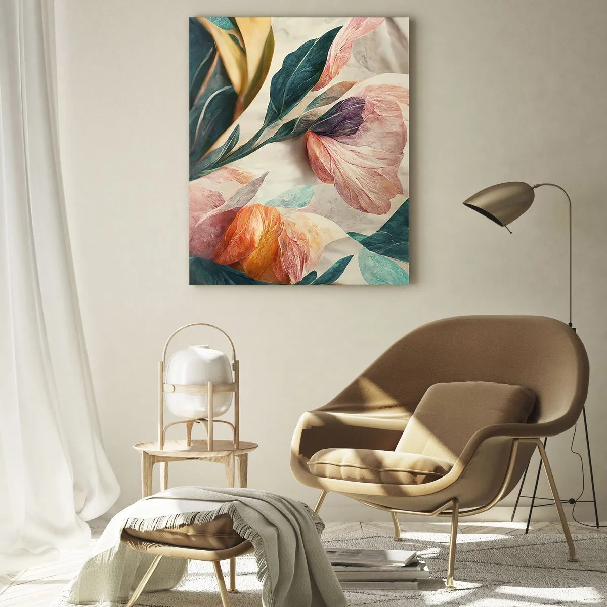 Tablou pe sticlă - Flori din insulele sudice - 70x100 cm