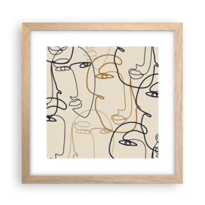 Poster în ramă de stejar deschis - Portret multiplicat - 30x30 cm