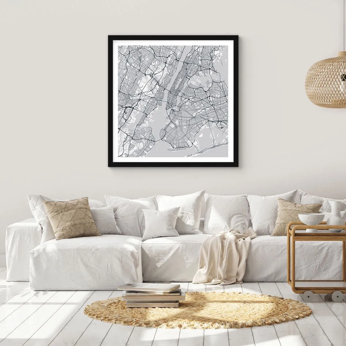 Poster în ramă neagră - Anatomia unei metropole - 30x30 cm