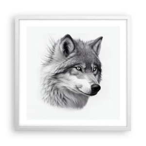 Poster în ramă albă - Alfa - fără îndoială - 50x50 cm