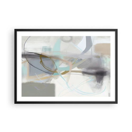 Poster în ramă neagră - Abstracție cețoasă - 70x50 cm