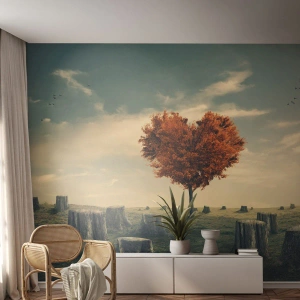 Tapet Premium Sand - Încă mai există speranță - Abstracția, Peisaj, Copac - 100x70 cm