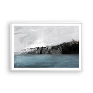 Poster în ramă albă - Apă - pământ: lupta elementelor - 91x61 cm