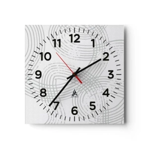 Ceas de perete - Ceas pe sticlă - Nu există o cale ușoară - 30x30 cm