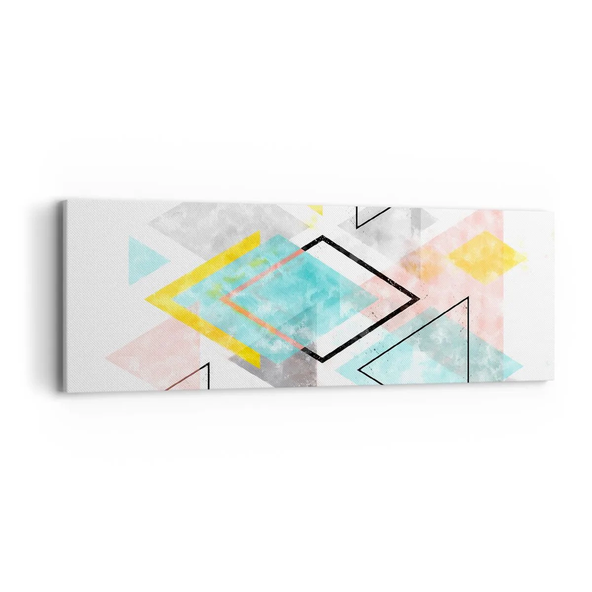 Tablou pe pânză - Joc geometric - 90x30 cm