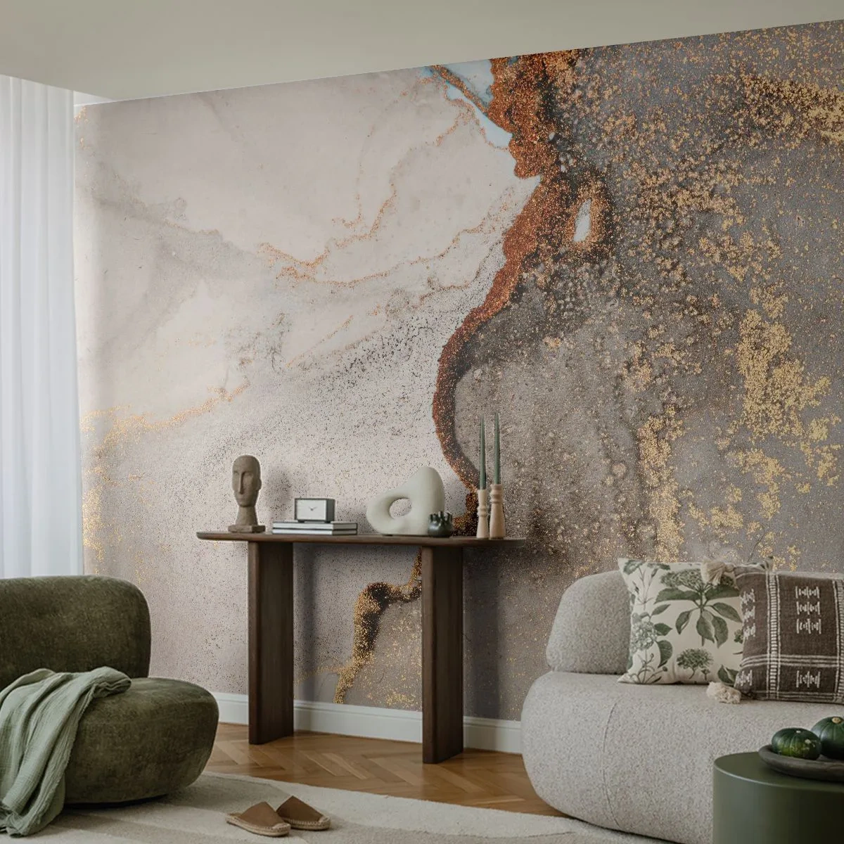 Tapet Standard Eco - La granița culorilor - Abstracția, Bucată, Artă Modernă - 200x140 cm