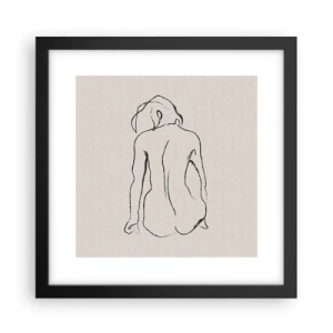 Poster în ramă neagră - Nud de fată - 30x30 cm