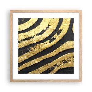 Poster în ramă de stejar deschis - Totul curge - 40x40 cm