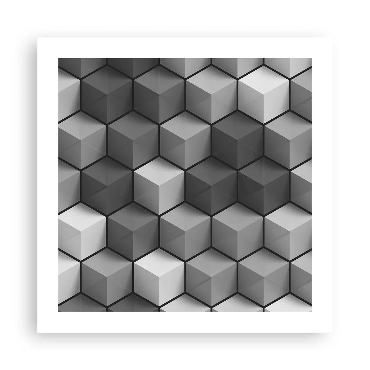 Poster - Puzzle cubist - 50x50 cm